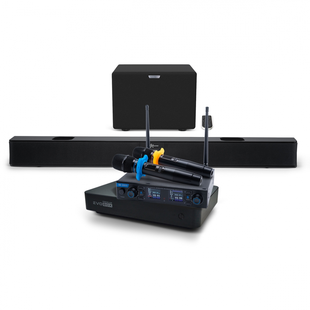 Hi-End караоке-система EVOBOX Premium + EvoSoundBar (саундбар с караоке) в Кирсанове