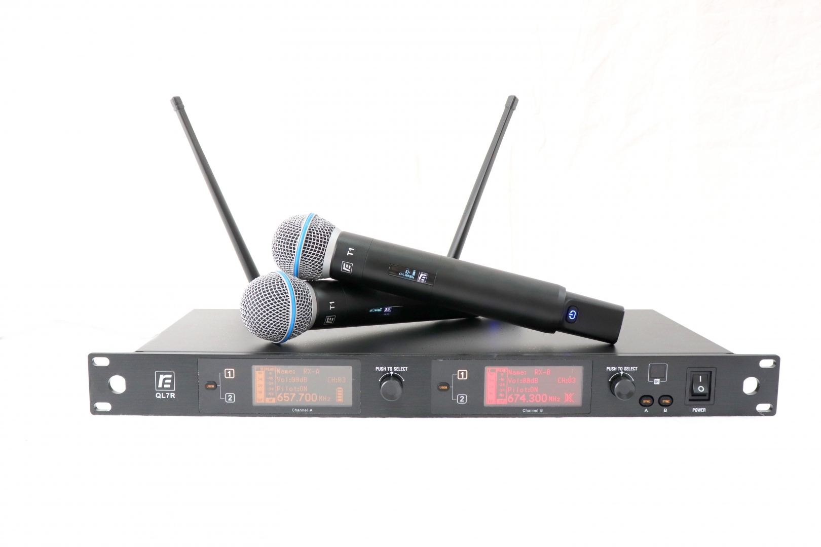 RFIntell QL7R/T1-B 720,500-754,000 МГц 2-канальная радиосистема с 2-мя ручными микрофонами в Кирсанове