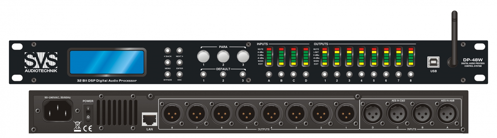 SVS Audiotechnik DP-48W Цифровой процессор: 4 входа 8 выходов в Кирсанове