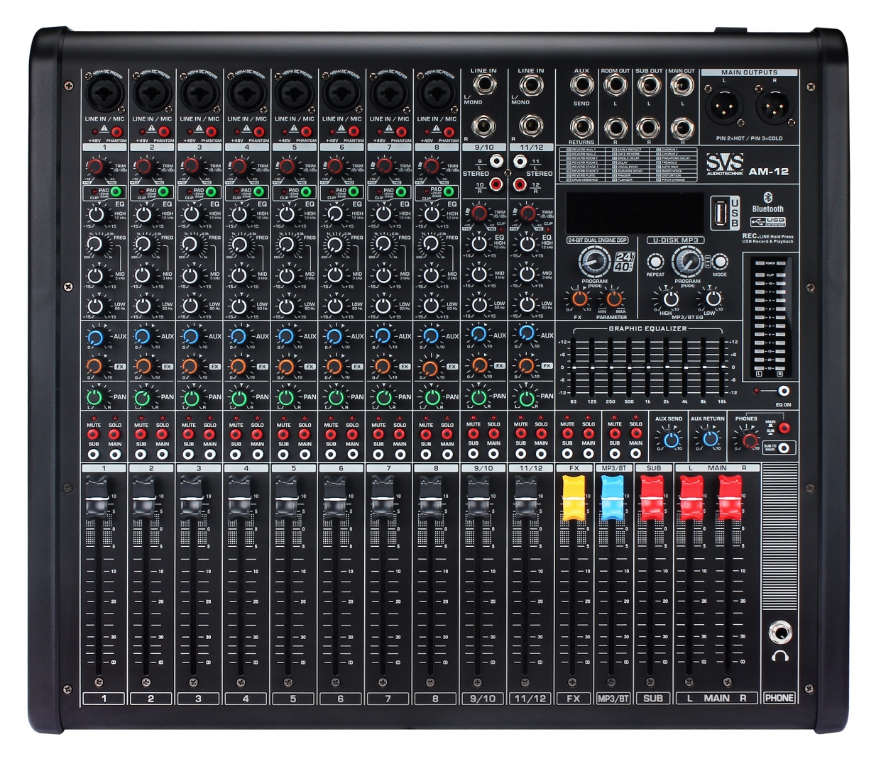 SVS Audiotechnik mixers AM-12 Микшерный пульт аналоговый, 12-канальный в Кирсанове