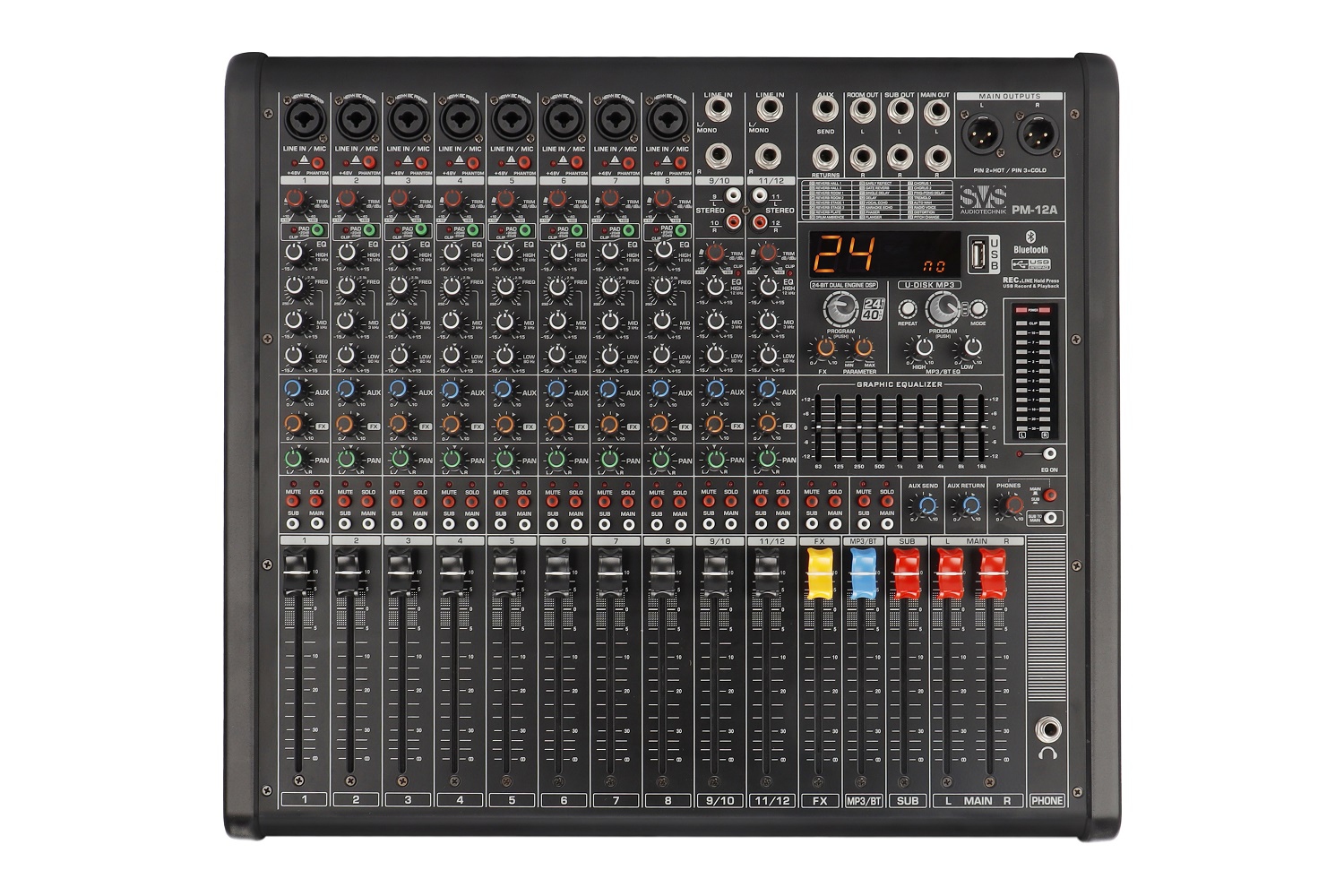 SVS Audiotechnik mixers PM-12A Активный аналоговый микшерный пульт, 12-канальный в Кирсанове